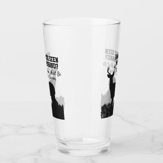 夫おもしろい妻ディアー狩りバックスポーツ引用文 タンブラーグラス (左)