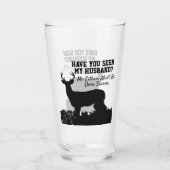 夫おもしろい妻ディアー狩りバックスポーツ引用文 タンブラーグラス (正面)