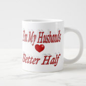 夫おもしろい引用文赤文字 ジャンボコーヒーマグカップ (右)