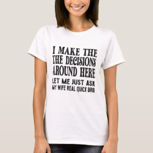 夫おもしろい引用文 – 妻のギフト頼をお願い Tシャツ