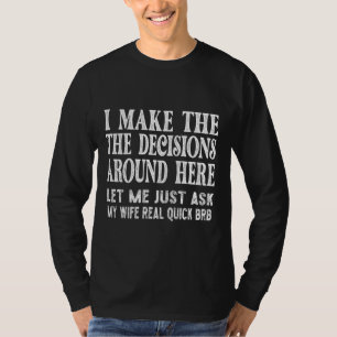 夫おもしろい引用文 – 妻のギフト頼をお願い Tシャツ