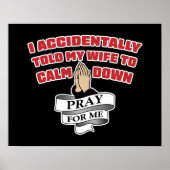 夫おもしろい引用文-祈 For Meポスター ポスター (正面)