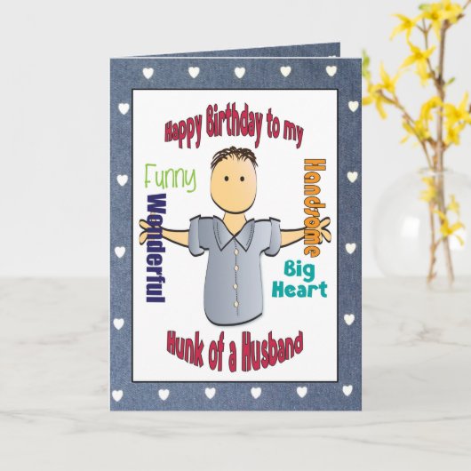 夫おもしろい用誕生日カード カード (黄色い花)