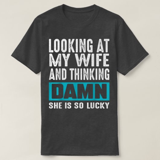 夫おもしろい男Teeから妻の皮肉引用文D Tシャツ (デザイン正面)