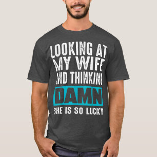 夫おもしろい男Teeから妻の皮肉引用文D Tシャツ