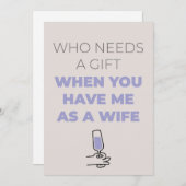 夫おもしろい誕生日カード シーズンカード (正面/裏面)