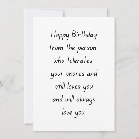 夫おもしろい誕生日カード シーズンカード (正面)