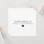 夫おもしろい\ボーイフレンド失礼カードの誕生日 カード (正面/裏面インサイチュ)