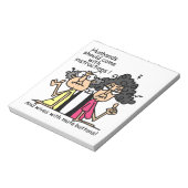 夫および妻の態度のユーモア ノートパッド (回転)