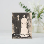 夫および妻記念日のヴィンテージの写真 招待状 (スタンド正面)
