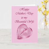 夫からの妻への幸せな母の日 カード (黄色い花)