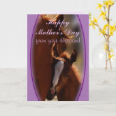 夫からの馬の母の日 – または任意の大事な行事 カード (黄色い花)