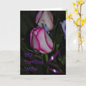 夫から妻へのハッピーバースデーの誕生日願い カード (黄色い花)