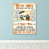 夫から妻へのラブレター キャンバスプリント (インサイチュ (ウッドフロア))