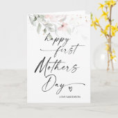 夫から母に贈られる初めての母の幸せな日 カード (黄色い花)