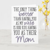 夫から母の日のプレゼント、唯一の良いところ カード (黄色い花)