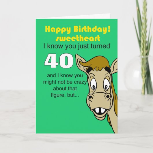 夫から40歳の誕生日を迎える妻へ カード (正面)