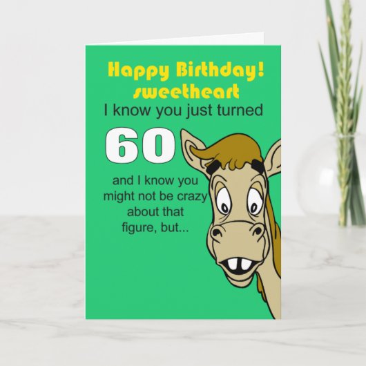夫から60歳の誕生日を迎えた妻へ カード (正面)