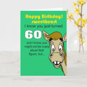 夫から60歳の誕生日を迎えた妻へ カード (黄色い花)