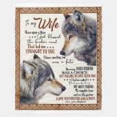 夫かパーソナライズされたら妻への愛の手紙 フリースブランケット (正面)