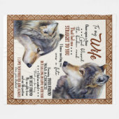 夫かパーソナライズされたら妻への愛の手紙 フリースブランケット (正面(横))