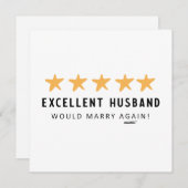 夫が再び妻のカードから結婚 案内状 (正面/裏面)