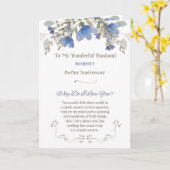 夫が名前を付けてパーソナライズする記念日 カード (黄色い花)