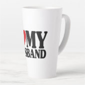 夫が大好き – 女性に合わせたかわいい贈り物 カフェラテマグ (右アングル)