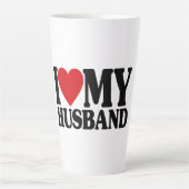 夫が大好き – 女性に合わせたかわいい贈り物 カフェラテマグ (正面)