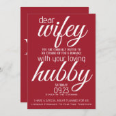 夫が妻をデートに誘う 招待状 (正面/裏面)