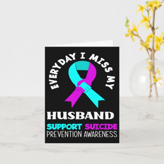 夫が恋しく思今日も自殺を応援 カード (黄色い花)