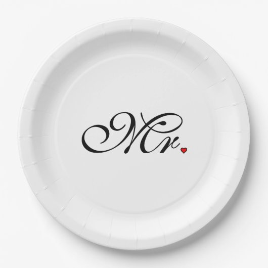 夫が新たに彼女を育てる結婚 ペーパープレート (正面)