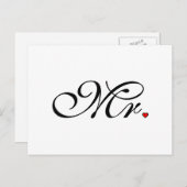 夫が新たに彼女を育てる結婚 ポストカード (正面/裏面)