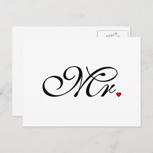 夫が新たに彼女を育てる結婚 ポストカード (正面/裏面)