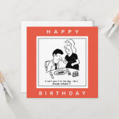 夫が犬与え漫画に夕食を食べない妻 カード (正面/裏面インサイチュ)