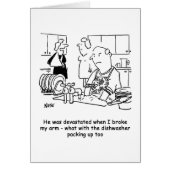 夫が皿を洗う (正面)