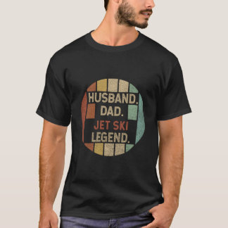 夫であり父である伝説 ジェットスキー ファーザーズデー Tシャツ
