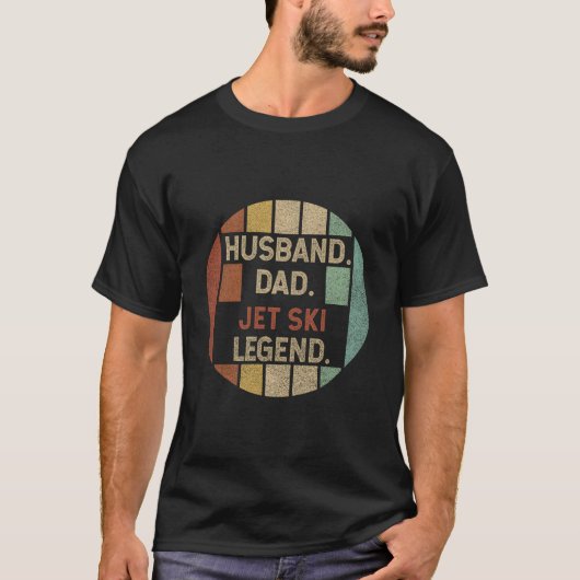 夫であり父である伝説 ジェットスキー ファーザーズデー Tシャツ (正面)