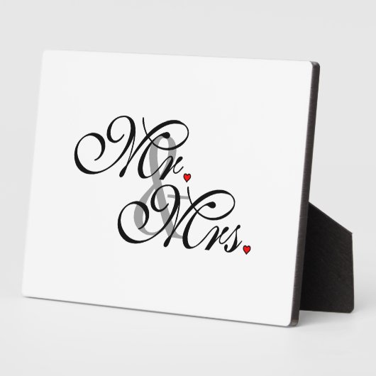 夫と妻が新しく結婚 フォトプラーク (側面)