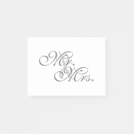 夫と妻が新しく結婚 ポストイット (正面)