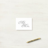 夫と妻が新しく結婚 ポストイット (デスク上)