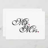 夫と妻が新しく結婚 招待状 (正面/裏面)