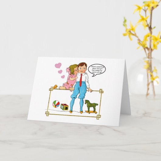 夫と妻のユーモア/誕生日 カード (黄色い花)