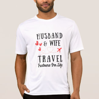 夫と妻の旅行、休暇と記念日 Tシャツ