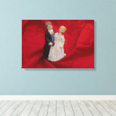 夫と妻(結婚式の日結婚お祝い) キャンバスプリント (インサイチュ (ウッドフロア))