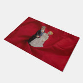 夫と妻(結婚式の日結婚お祝い) ドアマット (アングル)