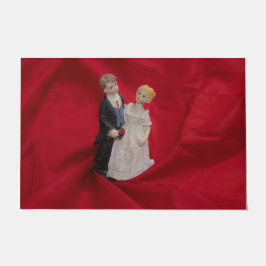 夫と妻(結婚式の日結婚お祝い) ドアマット