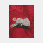 夫と妻(結婚式の日結婚お祝い) フリースブランケット (正面)