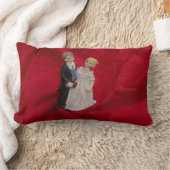 夫と妻(結婚式の日結婚お祝い) ランバークッション (ブランケット)