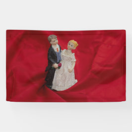 夫と妻(結婚式の日結婚お祝い) 横断幕